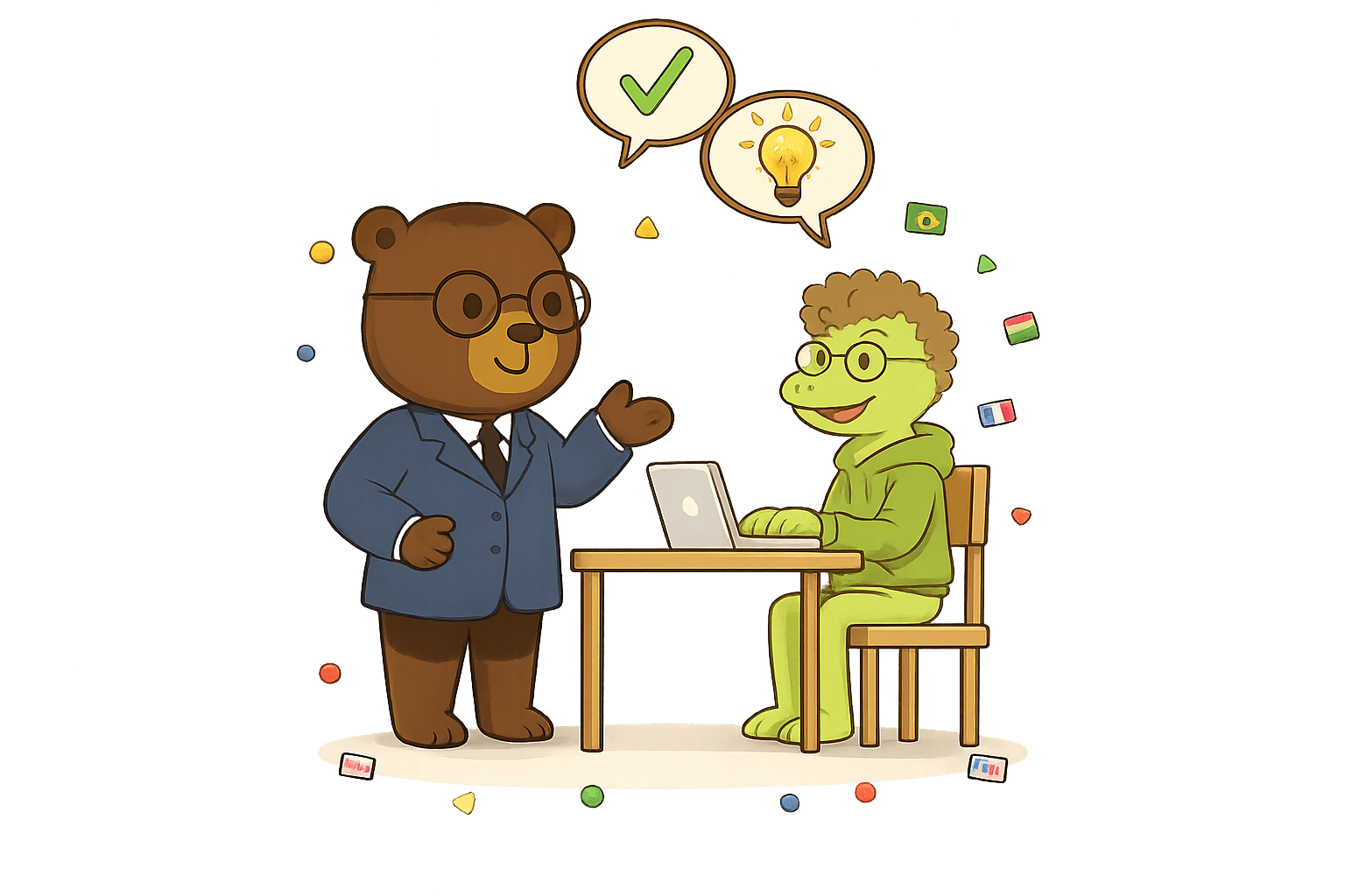 Aluno e professor